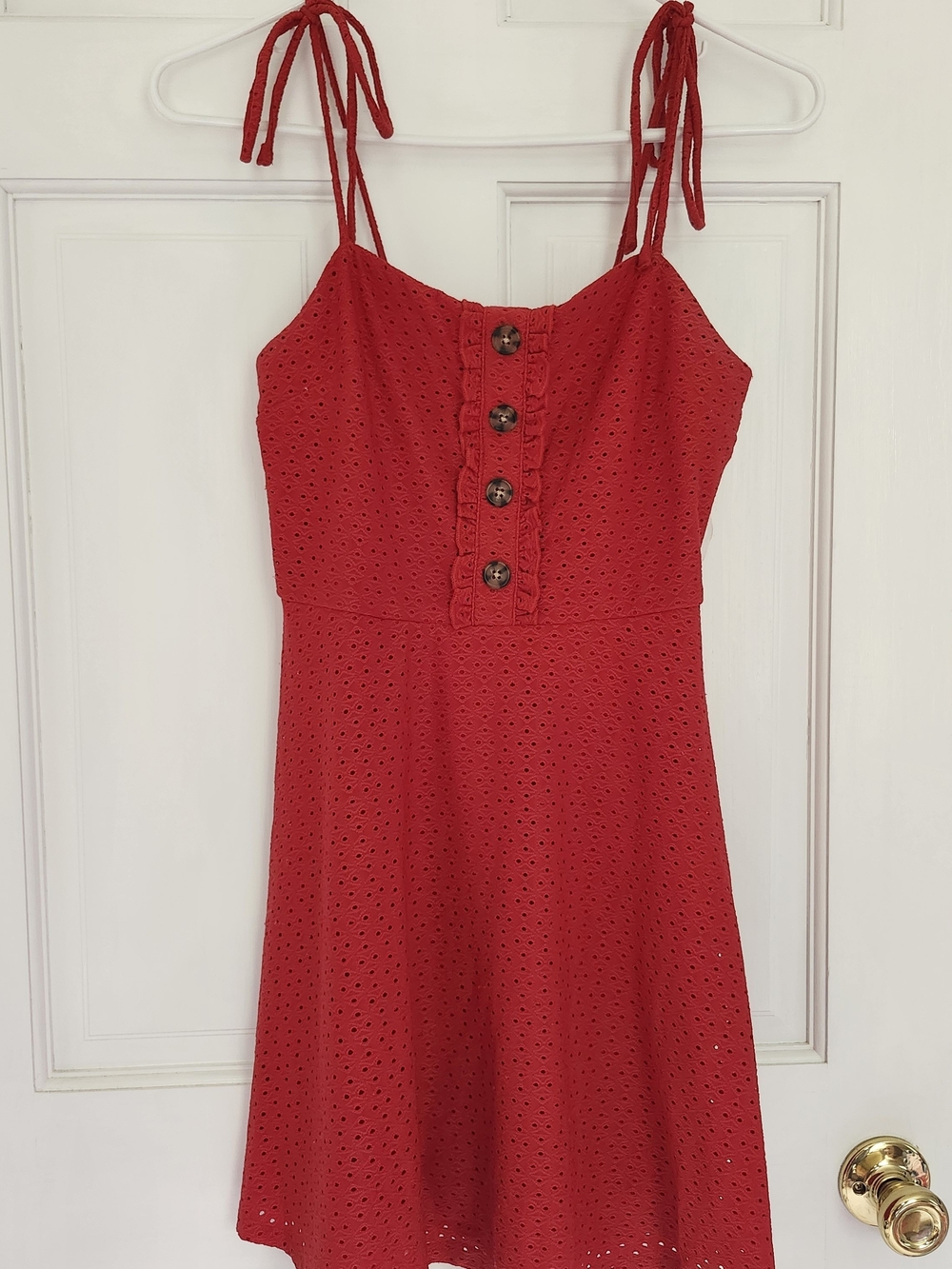 Small Speechless Red Tie-Shoulder Summer Dress